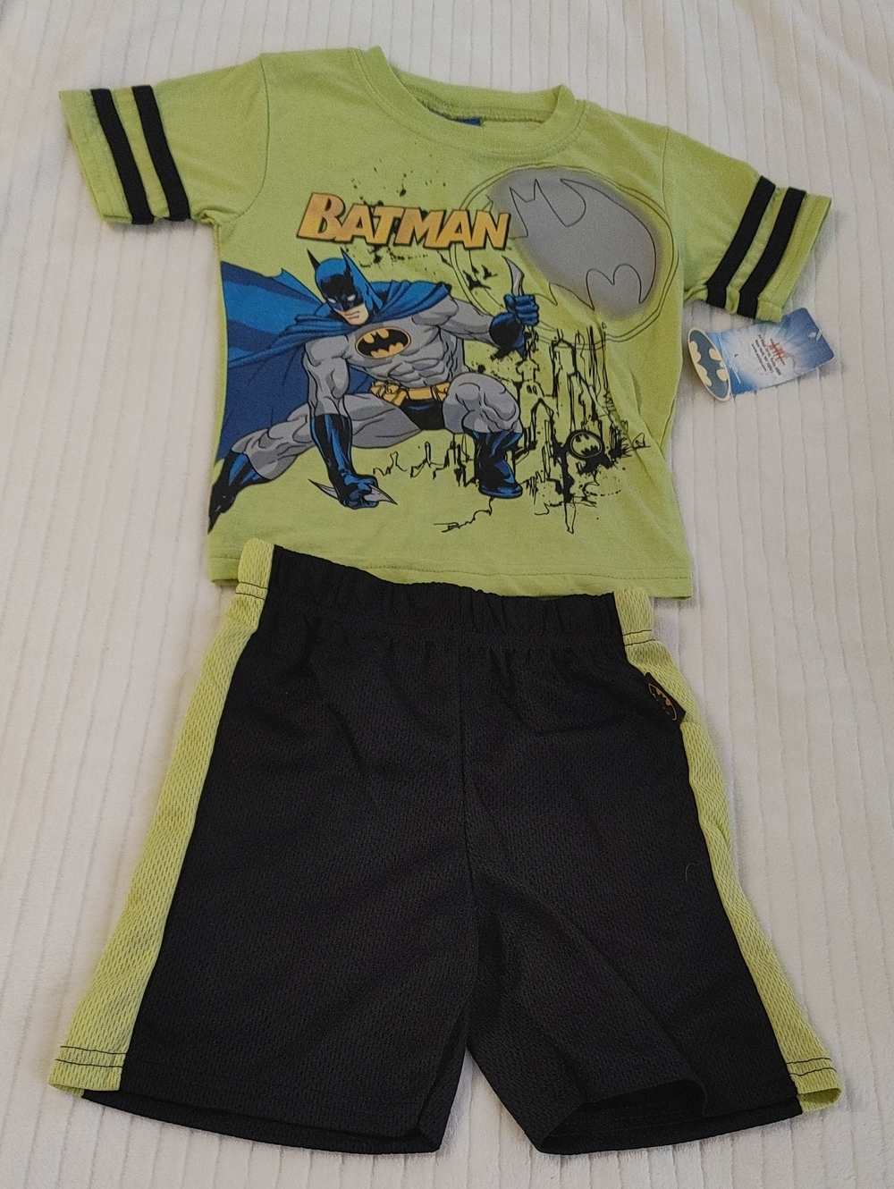 Batman Green and Black Boys' Superhero Tee & Shorts Set